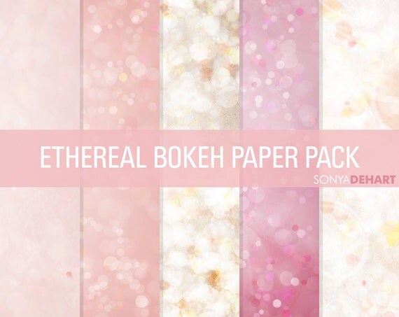 Bokeh Digital Papers Bokeh Textures Bokeh Paper Pack Instant Download Il_570xn
