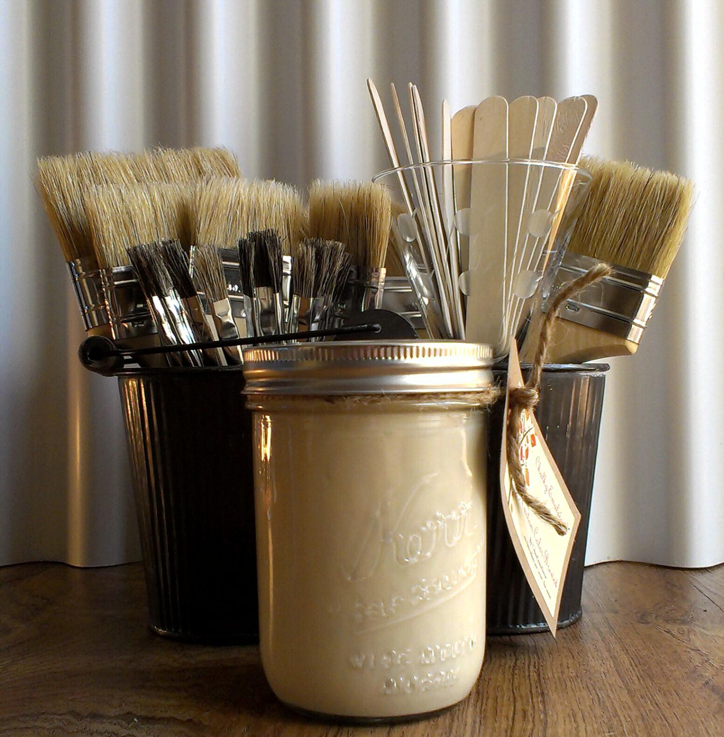 Home Brewed, Creamy Latte Froth Chalk Finish by UrbanOasisDecor - Handmade in the USA