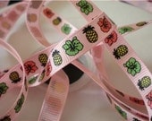 Hawaiian Dog Collar, Hibiscus Cat Collar 3/8 breakaway buckle, Summer Collar, Pineapple Dog Collar 3/8, 1/2" or 3/4"