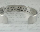 I May Be On the Side Of Angels Sherlock Holms Secret Message Cuff