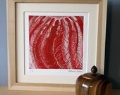 Red Cactus Etching & Aquatint Hand Pulled Original Print Limited Edition of 5 (unframed)