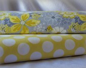 Gray Matters Fabric Bundle, Yellow Polka Dot, Gray Floral, Camelot Cottons, Fat Quarter Bundle, 2 prints