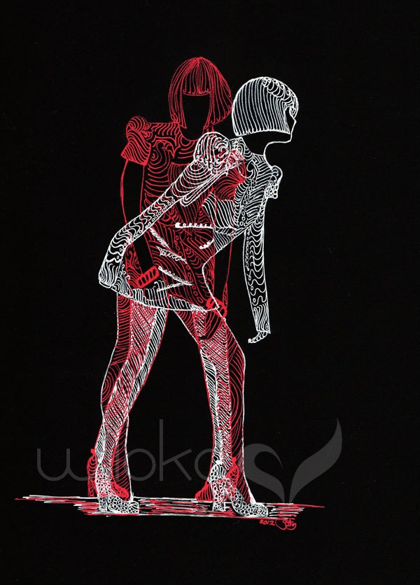 Seeing Double Original Art Print by Windy Love Kahana