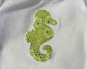 Seahorse Applique Onesie - 24 month - Summer Onesie - Ready to ship - gifts under 15