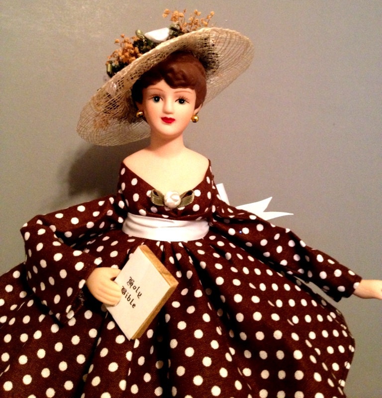 Handmade OOAK Doll Retro Look Doll Christian Themed Gift  Free Personalization