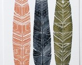 Watercolor Feather Art Painting - Archival Print - 8x10 Anna Feathers