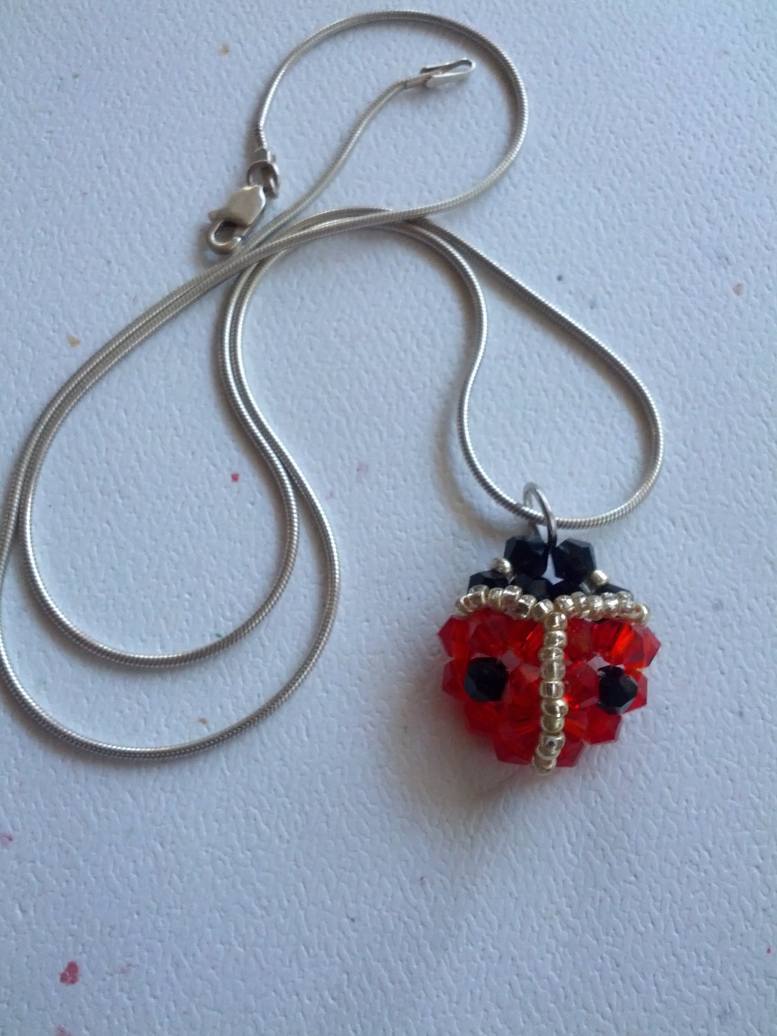Swarovski Crystal Ladybug Necklace