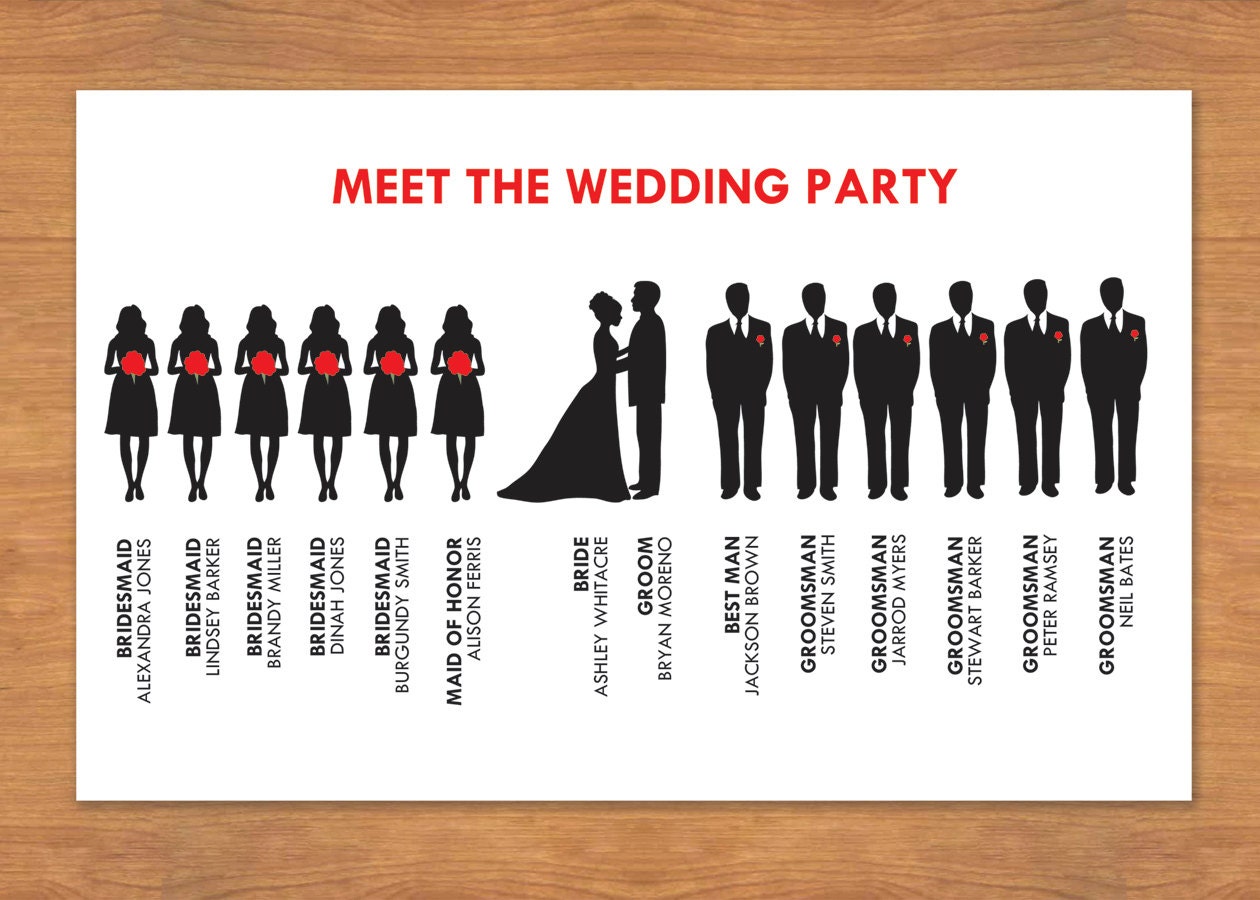 Silhouette Wedding Program