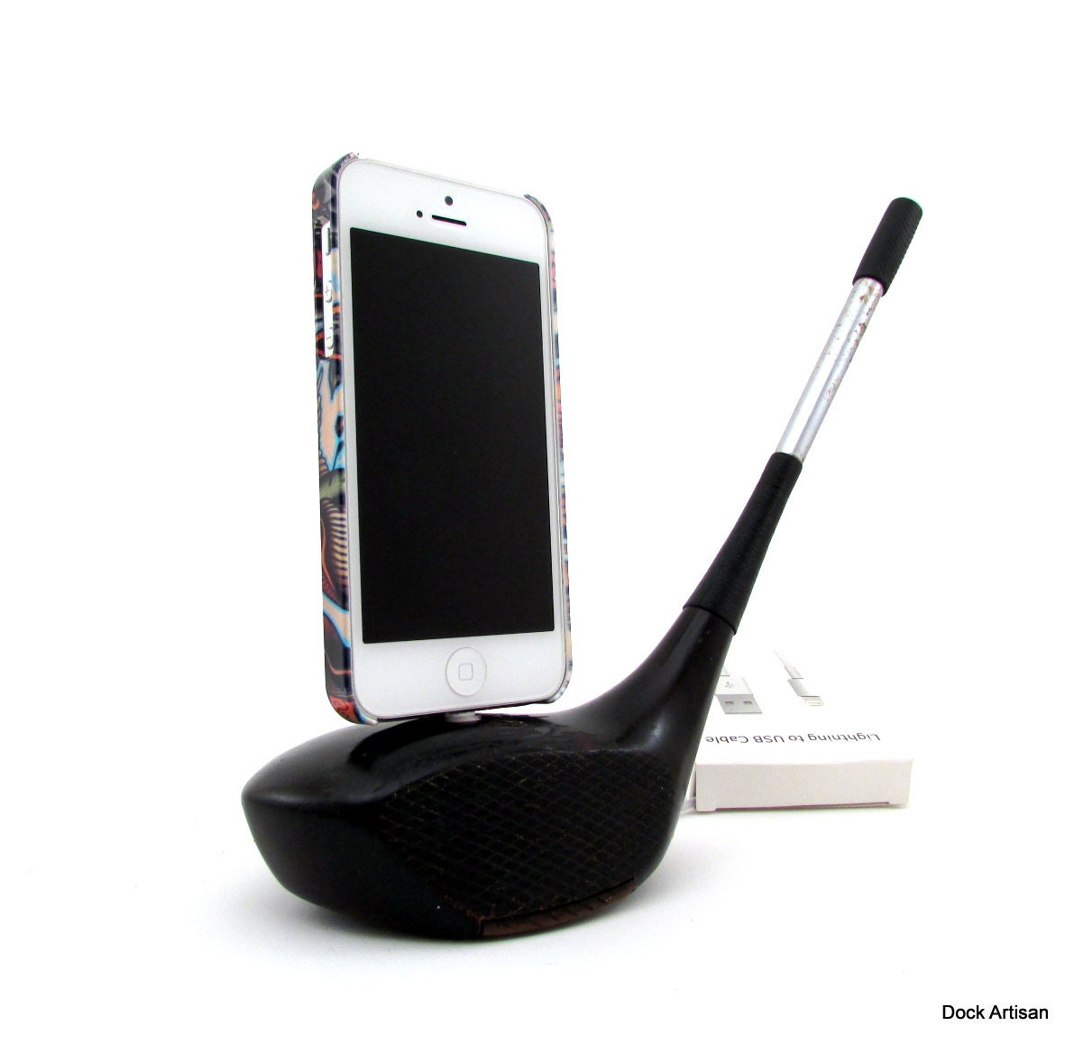 Vintage Wooden Golf Club iPhone 5 Dock