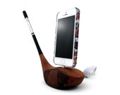 Vintage Wooden Golf Club iPhone 5 Dock