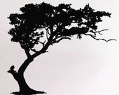 Blowing Tree Nature - uBer Decals Wall Decal Vinyl Decor Art Sticker Removable Mural Modern A846