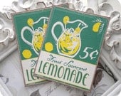 Vintage Style Lemonade Tags/Cards/Journaling - Set of 6