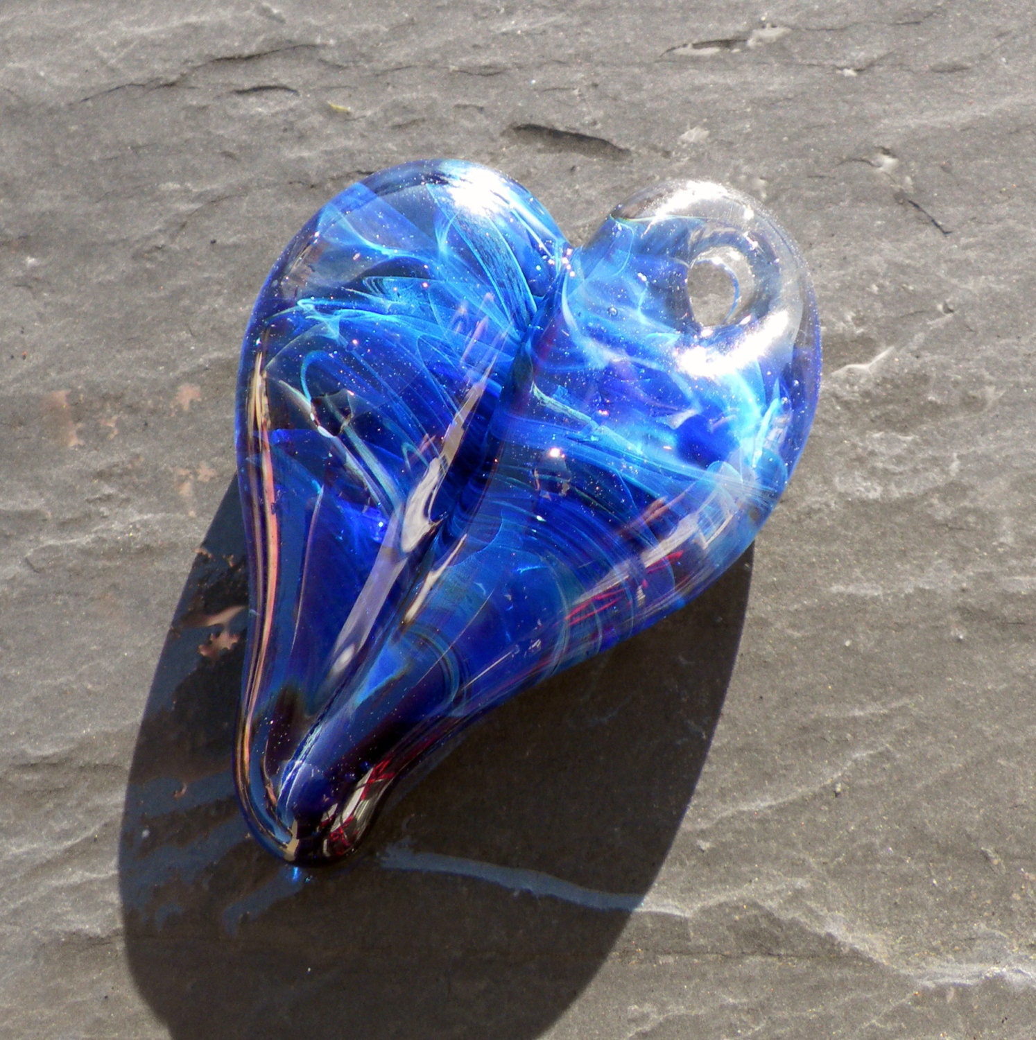 Heart Necklace Glass Jewe...