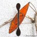 Kayak Suncatcher - Stained Glass - Orange