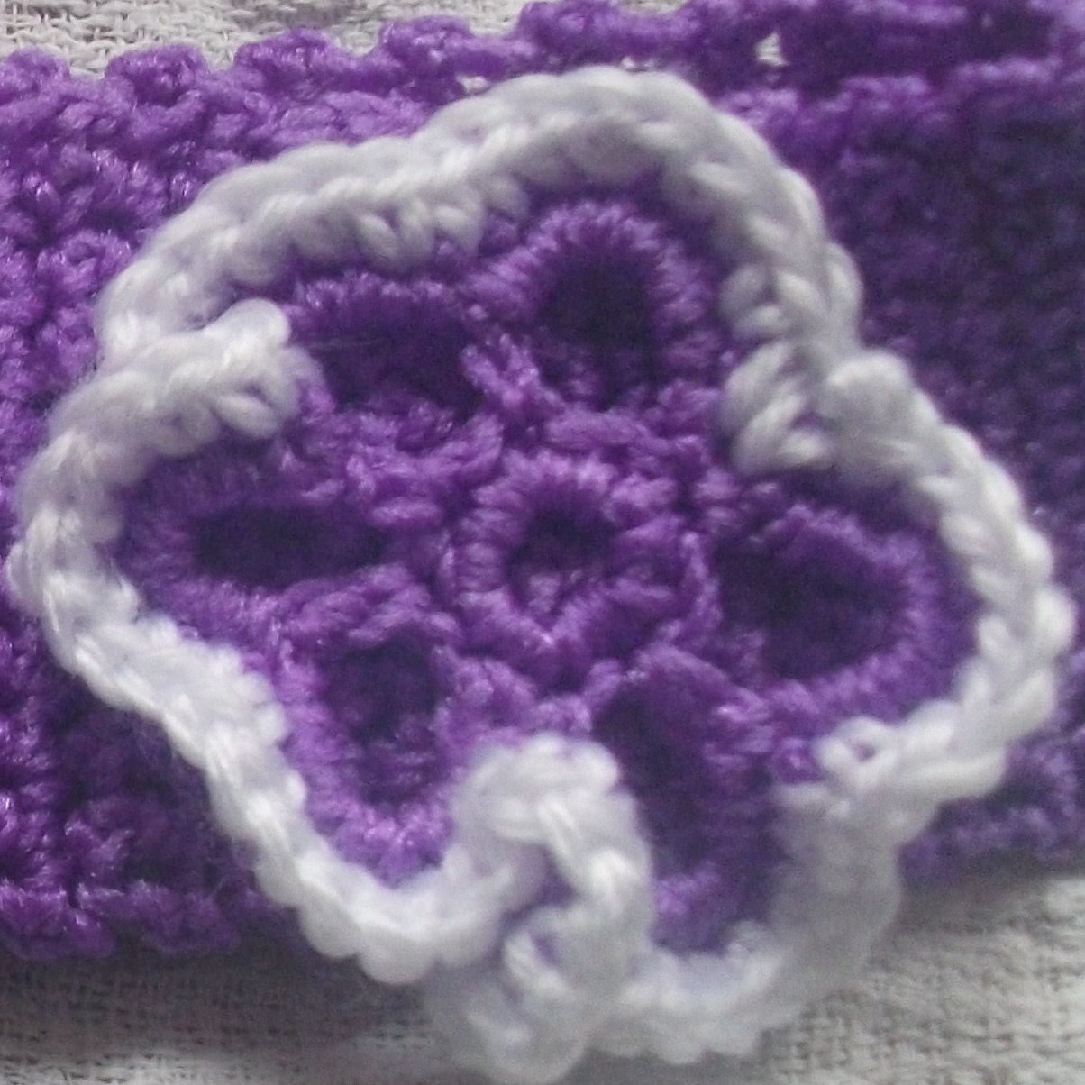 Purple Crocheted Headband