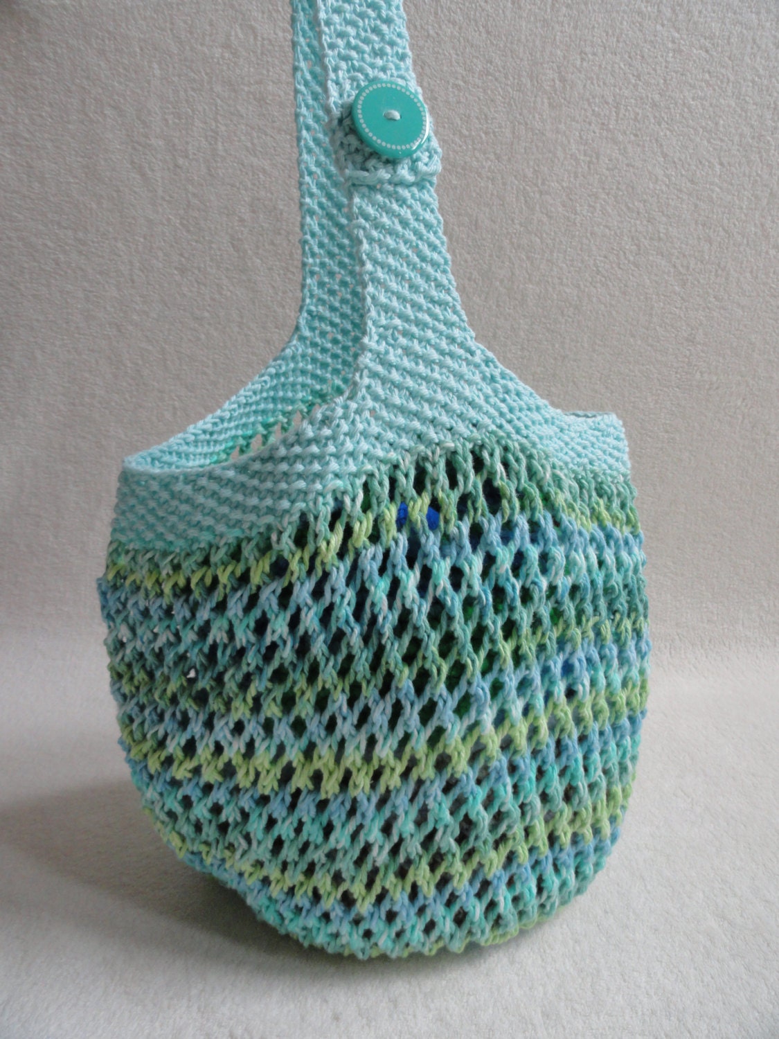 Items similar to 100% Cotton Market Bag - Hand Knit on Etsy