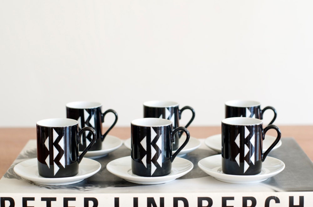 Vintage 1950's Jonas Roberts Demitasse Set of 6 - Mid Century