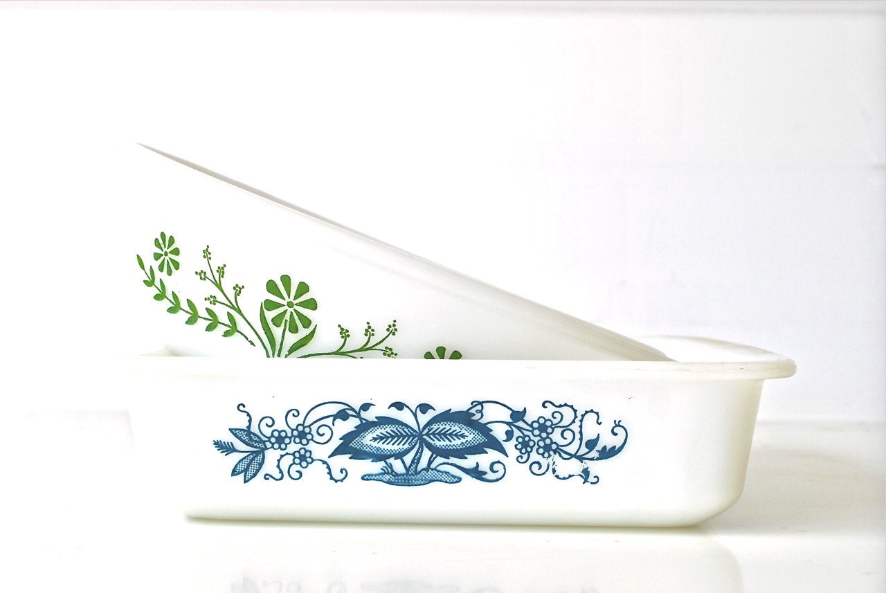 Vintage Glasbake Casserole Dish - Set of Two