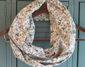 Pink & Blue Floral Infinity Scarf