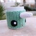 Narwhal Coffee Mug Tea Cup Cozy: Marine Aquatic Unicorn of the Sea Crochet Knit Sleeve