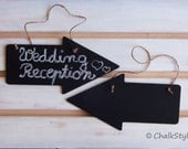 2 Large CHALKBOARD Arrow Signs Wedding Decor Reusable Chalk Boards Rustic Wedding Decor Photo Props Il_170x135