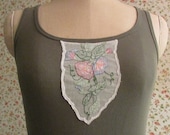 Tank Top Vintage Applique Boho Inspirational Words Hippie Gypsy Romantic Cotton