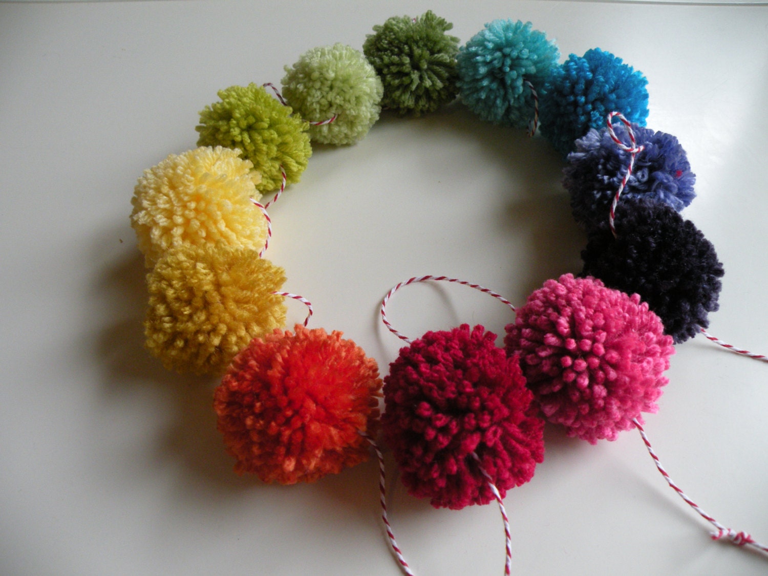 Custom Color Birthday Party Pompom Garland