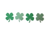 100 shamrock punches, four leaf clover punches, st patricks day, embellishment, confetti, decoration