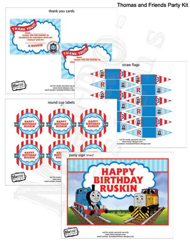 Thomas and Friends - Party Kit Il_570xn