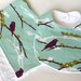 Bib & Burp Cloth Set - Aviary Sparrows by Joel Dewberry with White Minky