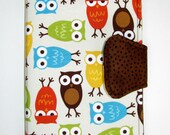eReader Cover, Kindle Fire Cover, Kobo Vox Cover, Kobo Arc Cover, Kindle Cover, Kindle Fire HD Cover- Book Style- Owls on Creams