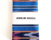 Blue colorful ikat pocket square