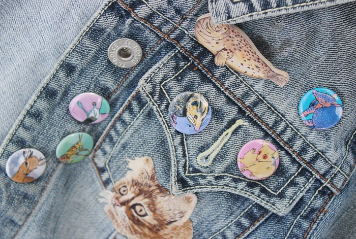Set of 4 Pony People pins