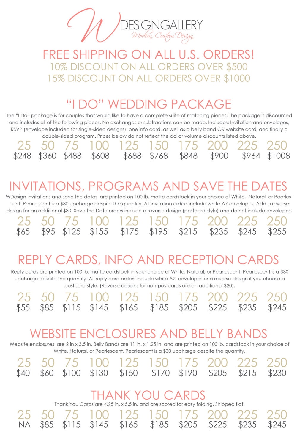 Modern, Wedding invitation and RSVP Postcard- Custom Design- The Mollie