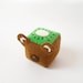 Kiwi Bear Pincushion, stuffed and soft toy, made to order
