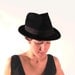 The perfect tango hat for  male Argentine flag your style  black hat Borsalino 1950s