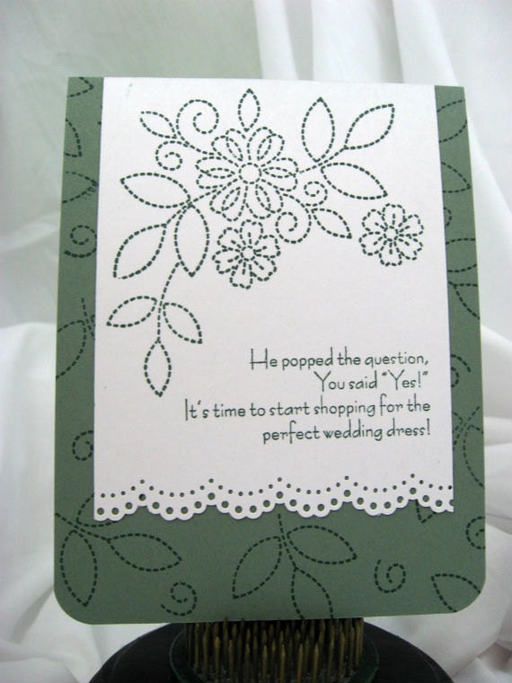 Delicate Engagement Card