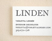 Simple Business Cards - Classic Letterpress Design - Academy (50)