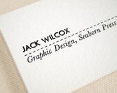 Modern Calling Cards - Letterpress Mid Century Business Cards - Premiere (50)