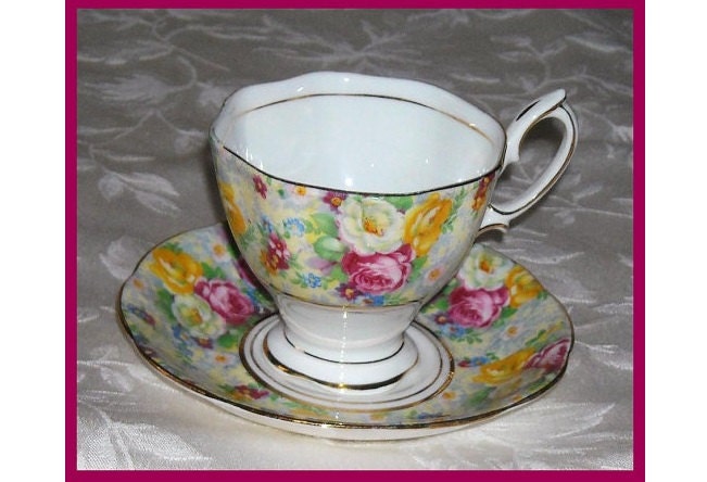 RESERVED - Royal Albert Cup & Saucer, Rosetime