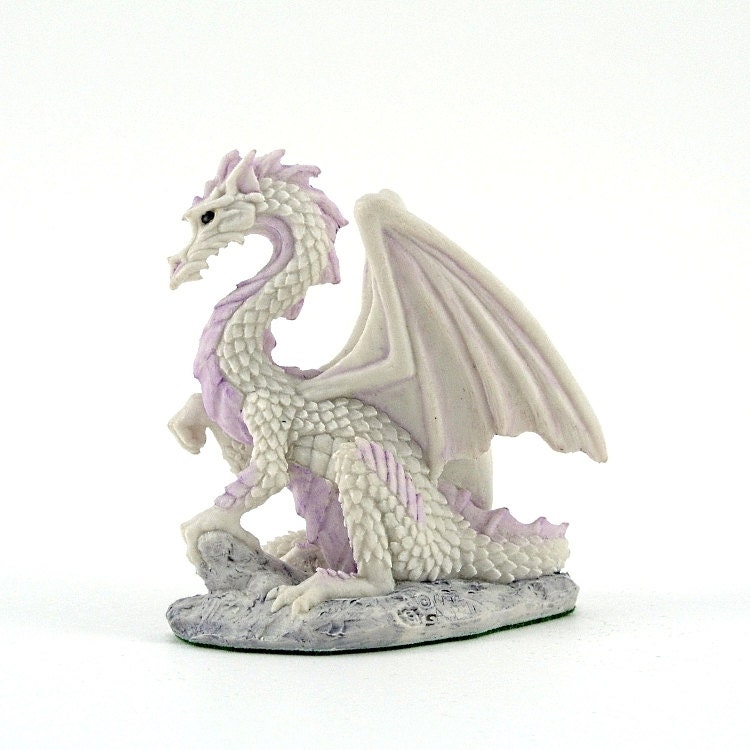 Items similar to Vintage Dragon Figurine, Enchantica White Dragon, Fantasy Decor, Dragon Decor