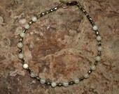 Pale Green Jade - Good Luck Ankle Bracelet - Reiki Infused