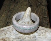 Moose Antler Ring with Crushed Turquoise Inlay