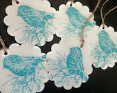 Handmade Tags Set of 5  - Sweet Springtime Birdies