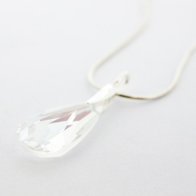 Swarovski Necklace: SWAROVSKI ELEMENTS Teardrop Crystal Necklace, Great Bridesmaids Gift