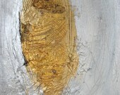Original Art Painting acrylic abstract painting art painting gold metallic silver metallic 9 x 12