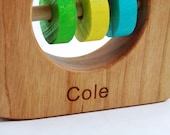 Wooden Heart Rattle Personalized Baby Toy - Organic and Eco Friendly by Bannor Toys