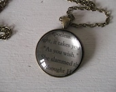 As You Wish, The Princess Bride Pendant