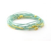 12 times wrapped around, Mint Bracelet, Minimalist Jewelry, Friendship Bracelet