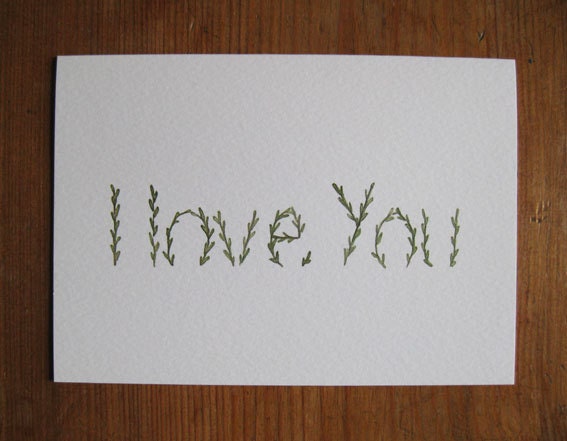 Rosemary 'I Love You' Greetings Card